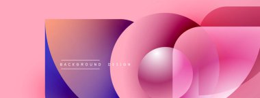 Soyut pembe arkaplan özellikleri üst üste binen daireler, gradyanlar. Metin arka plan tasarımı okur. Modern, canlı görsel kompozisyon.