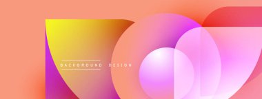 Soyut, enerjik bir arkaplan. Üst üste binen daireler dinamik görsel efekt yaratır. Gradyan renkler düzgün bir şekilde harmanlanarak modern estetik sunuyor.