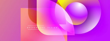 Canlı, soyut bir arkaplan. Pembe, mor, sarı renkler karışımı. Modern tasarım elementleri dinamik görsel etki yaratır. Düz geçişler, akışkan şekiller..
