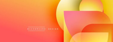 Soyut gradyan şekiller örtüşüyor, canlı turuncu, sarı, kırmızı görsel yaratıyor. Arkaplan ve sunumlar için modern tasarım ögesi.