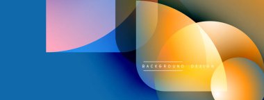 Soyut geometrik şekiller çakışıyor. Renkler karışıyor, dinamik görsel efekt yaratıyor. Modern tasarım ögeleri pürüzsüz geçişler sunar.