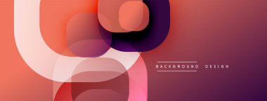 Soyut şekiller örtüşür, değişim etkisi yaratır. Sıcak renkler kompozisyona hakim, modern tasarımın estetik olduğunu gösteriyor. Mevcut en küçük metin.