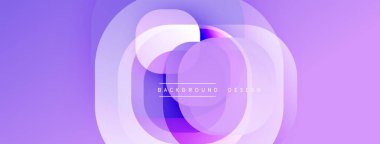 Soyut mor tasarım, üst üste binen daireler. Yumuşak eğimler derinlik yaratır, modern estetik. Minimalist kompozisyon, temiz çizgiler.