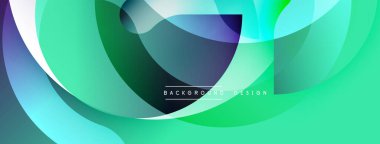 Soyut sıvı şekiller, canlı yeşil renkler baskın. Katmanlı elementlere sahip modern tasarım dinamik görsel efekt yaratır. Yumuşak gradyanlar.
