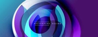 Soyut konsantrasyon çemberleri, canlı mavi mor gradyanlar. Modern tasarım öğesi, dinamik kompozisyon, pürüzsüz geçişler. Arkaplan yapısı derinliği gösteriyor.