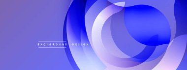 Soyut sıvı şekilleri, mavi mor gradyan. Modern tasarım, dinamik kompozisyon, düzgün kıvrımlar, zarif zemin. Minimalist stil.