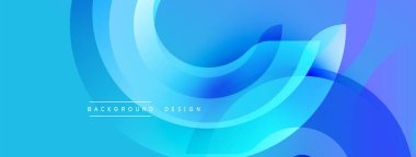 Soyut mavi arkaplan. Pürüzsüz akış şekilleri dinamik görsel efektler yaratır. Sancaklar ve web siteleri için modern tasarım uygun.