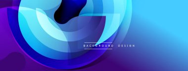 Soyut mavi mor arkaplan. Üst üste binen katmanlar dinamik görsel efekt yaratır. Dijital projeler için modern tasarım.