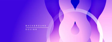 Soyut eğim arkaplanı. Mor renkler pürüzsüz bir şekilde harmanlanarak akışkan şekiller yaratır. Dijital projeler için uygun minimalist tasarım.
