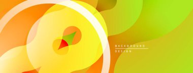 Soyut, canlı katmanlar akışkan şekiller yaratır. Sıcak sarı, turuncu, yeşil renkler tasarımda baskın. Modern estetik, pürüzsüz eğimler sunar.