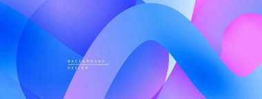 Soyut sıvı şekilleri, canlı maviler, morlar, pembeler dinamik bir zemin oluşturur. Yumuşak eğimler modern estetik sunar.