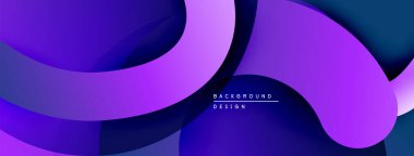 Soyut sıvı şekiller, mor renkler tasarımda baskın. Gradyan geçişler derinlik yaratır, modern estetik. Minimalist kompozisyon.