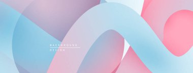 Soyut sıvı şekiller, pastel renklerin karışımı. Yumuşak eğriler dinamik bileşim yaratır, modern tasarım ögesi.