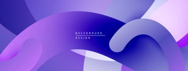 Soyut sıvı şekiller, mor renkler tasarımda baskın. Gradyan geçişler dinamik görsel efekt yaratır. Modern arkaplan dokusu.
