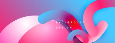 Soyut sıvı şekilleri canlı pembeler, maviler, morlar harmanlar. Modern tasarım hareketi, enerjiyi, görsel cazibeyi çağrıştırıyor. Arkaplanda metin arkaplan tasarımı.