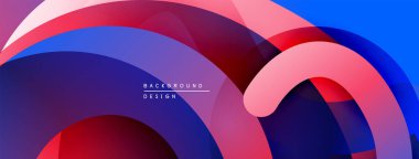 Soyut akışkan şekiller, canlı renkler dinamik arkaplan oluşturur. Yumuşak eğimler, modern tasarım elementleri görsel ahenk sunar.