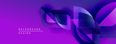 Soyut mor tasarım akış şekilleri, gradyanlar, dinamik bileşimler içerir. Dijital projeler için modern arkaplan.