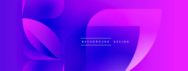 Soyut sıvı şekiller, canlı mor renkler düzgün bir şekilde harmanlanır. Dijital projeler ve sunumlar için modern tasarım öğesi. Minimalist estetik.