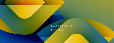 Soyut sıvı şekilleri örtüşür ve canlı renk değişimleri yaratır. Sarı, mavi, yeşil renkler kusursuz bir şekilde harmanlanır. Modern tasarım ögesi.