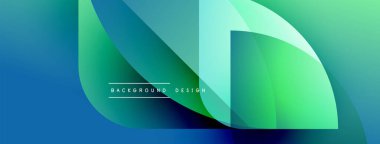 Soyut gradyanlar dinamik şekiller oluştururlar. Mavi, canlı yeşile dönüşüyor. Minimum metin arka plan tasarımı okur. Modern estetik.