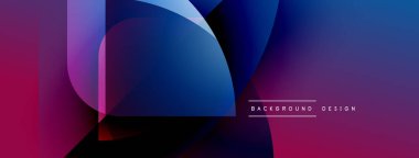 Soyut gradyanlar çakışıyor, dinamik görsel akış yaratıyor. Mor, mavi, pembe renkler kusursuz bir şekilde harmanlanır. Modern tasarım ögesi.