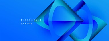 Soyut mavi tasarım dinamik şekiller, gradyanlar, modern estetik özellikler içerir. Özgeçmiş ve sunumlar için uygun minimalist kompozisyon.