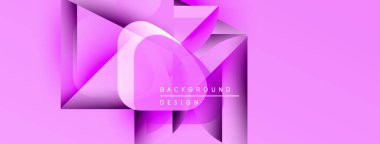 Soyut pembe arkaplan geometrik şekiller, katmanlar, metin okuma arka plan tasarımı içerir. Modern tarz, canlı renkler, basit kompozisyon.