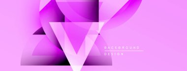 Soyut mor tasarım geometrik şekiller, gradyanlar, akan çizgiler içerir. Dijital projeler için modern arkaplan.