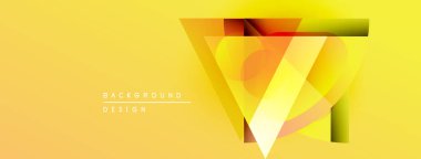 Soyut sarı tasarım katmanlı geometrik şekiller içerir. Parlak gradyanlar dinamik görsel efekt yaratır. Sunumlar için modern arkaplan.