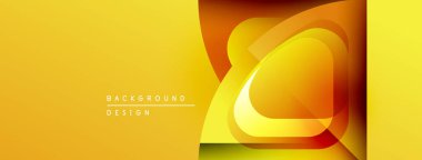 Parlak sarı, turuncu eğimler soyut şekiller yaratır. Arka planlar ve sunumlar için modern tasarım öğesi. Yumuşak geçişler, canlı renkler.