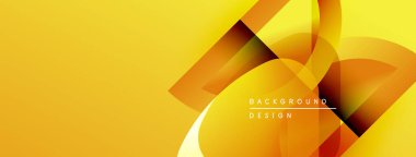 Soyut sarı arkaplan. Dinamik şekiller üst üste biniyor, modern tasarım yaratıyor. Renkler derinlik ekler, görsel ilgi. Metin arkaplan tasarımı okur.