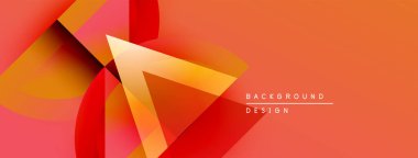 Soyut turuncu arka plan. Geometrik şekiller, dinamik görsel efekt oluşturur. Sancaklar ve sunumlar için modern tasarım uygun.