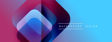 Soyut geometrik şekiller örtüşüyor, canlı renk eğimleri yaratıyor. Mavi, mor, morumsu renkler düzgün bir şekilde harmanlanır. Modern tasarım ögesi.