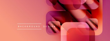 Soyut geometrik şekiller örtüşür ve canlı mercan renkleri yaratır. Modern tasarım elementleri dinamik bileşimi, pürüzsüz eğimleri önerir.