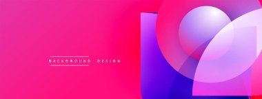 Pembe renkli parlak bir arkaplan. Üst üste binen daireler modern soyut tasarım yaratır. Metin arkaplan tasarımı okur.