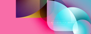 Soyut geometrik şekiller, canlı renkler, modern tasarım. Gradyan karışımları dinamik görsel efekt yaratır. Dijital projeler için uygun arkaplan.