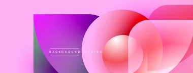Soyut pembe gradyan tasarımı. Üst üste binen daireler dinamik görsel efekt yaratır. Metin arka plan tasarımı okur. Modern estetik.