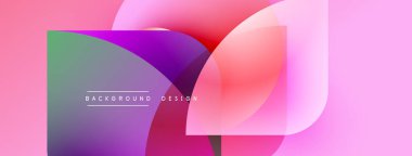 Soyut sıvı şekilleri örtüşüyor, canlı pembe, mor renkler yaratıyor. Modern tasarım elementleri dinamik hareketi, pürüzsüz geçişleri önerir.