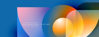 Soyut renkli çemberler çakışıyor. Gradyan renkler modern arkaplan tasarımı yaratır. Metin arka plan tasarımı okur. Yumuşak geçişler, canlı renkler sunar.