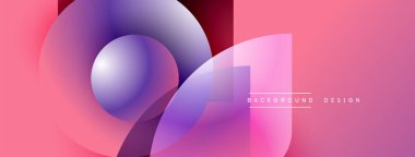 Soyut pembe mor eğimli şekiller çakışıyor. Arka planlar, afişler, sunumlar için modern tasarım unsuru. Minimalist estetik.