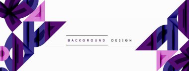 Soyut geometrik şekiller, mor renkler, beyaz alan. Arka planlar, afişler, sunumlar için modern tasarım unsuru. Minimalist estetik.