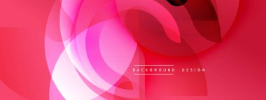 Soyut akışkan şekiller, canlı pembeler, kırmızılar modern arka plan yaratır. Metin arka plan tasarımı okur. Düzen eğimleri kompozisyona hakim.