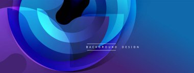 Soyut mavi katmanlar dinamik akış şekilleri yaratır. Renkler derinliği, hareketi, modern tasarım unsurlarını gösteriyor. Arkaplan metni arkaplan tasarımı okur.