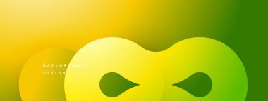 Soyut eğim arkaplanı. Yeşile sarı geçişler. Pürüzsüz şekiller modern tasarım yaratır. Minimalist estetik, canlı renkler.