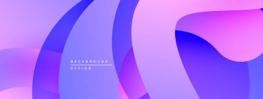 Soyut eğimler akışkan şekiller yaratır. Mor, mavi, pembe renkler kusursuz bir şekilde harmanlanır. Arka planlar için modern tasarım ögesi.