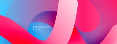 Soyut sıvı şekilleri canlı renkleri harmanlar. Gradyan geçişler dinamik görsel efekt yaratır. Arka planlar için modern tasarım ögesi.