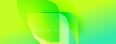 Canlı gradyan arkaplan özellikleri yarı saydam şekillerle örtüşüyor. Metin arkaplan tasarımı odaklı modern tasarım. Parlak, taze estetik..