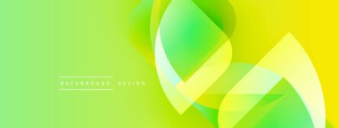 Soyut sıvı şekilleri örtüşür, parlak yeşil renk gradyanı yaratır. Arkaplan ve sunumlar için modern tasarım ögesi.
