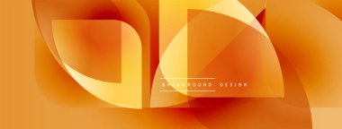 Soyut turuncu tasarım. Üst üste binen şekiller dinamik görsel efekt yaratır. Yumuşak eğim, modern estetik. Çeşitli projeler için uygun arkaplan.