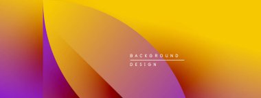 Soyut eğim arkaplanı. Sarı, turuncu, mor renkler düzgün bir şekilde harmanlanır. Metin kaplamalı minimalist tasarım, tasarım. Modern estetik.